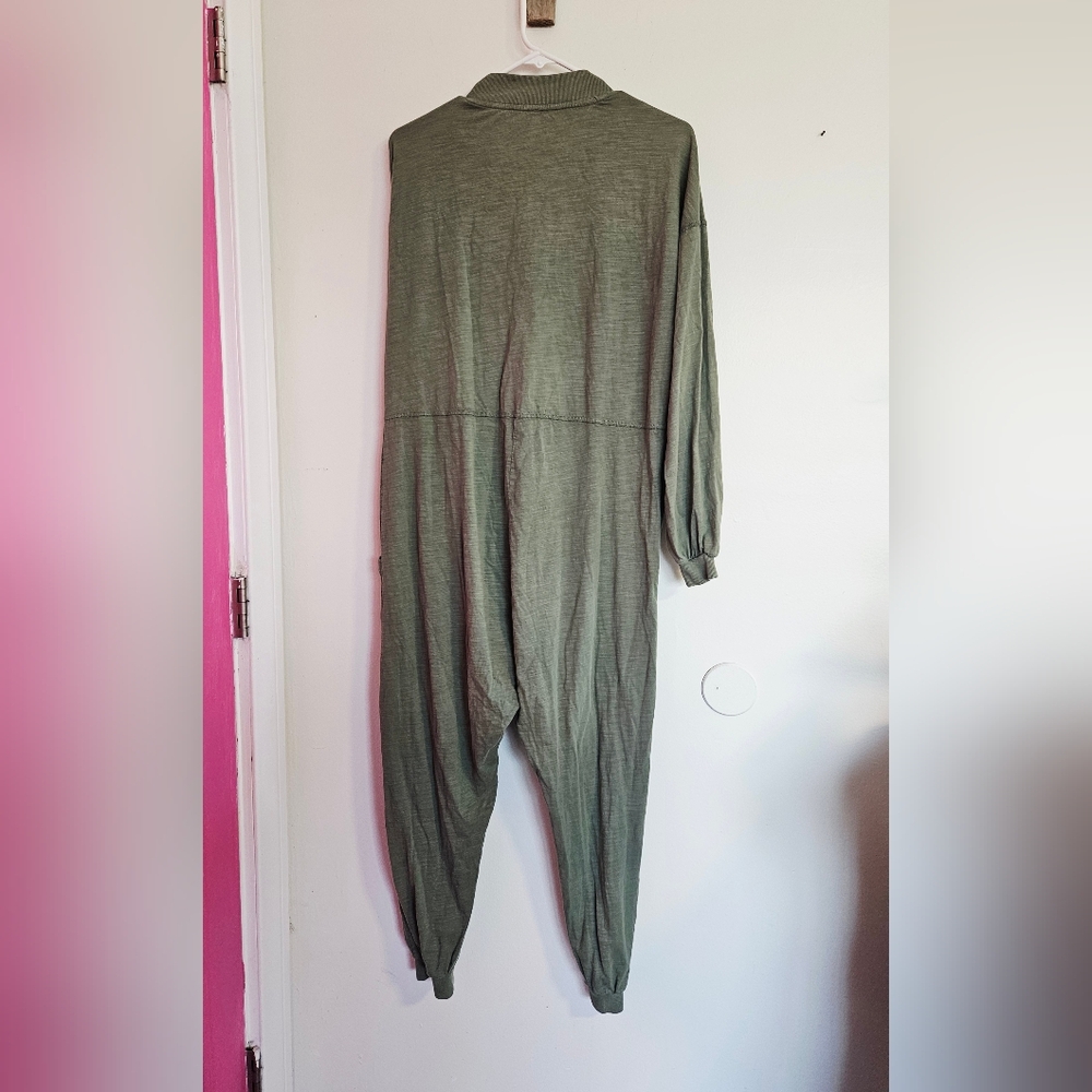 Free People Intimately Just Because Jumpsuit, Olive Green, Oversized Size Xs - Picture 6 of 6